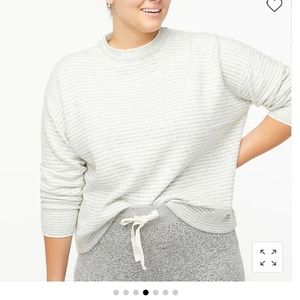 J. crew Boxy mockneck sweater in extra-soft yarn